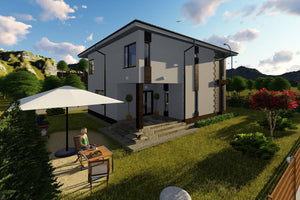2 Storey Steel Frame House With 3 Bedrooms Model 211-034 - home exterior design image 6 thumbnail
