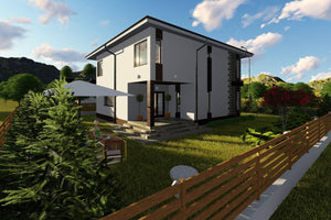 2 Storey Steel Frame House With 3 Bedrooms Model 211-034 - home exterior design image 7 thumbnail