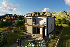 2 Storey Steel Frame House With 3 Bedrooms Model 211-034 - home exterior design image 2 thumbnail