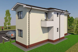 Two Story Steel Frame House With 4 Bedrooms Model 224-014 - modern house design image 3 thumbnail