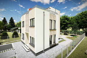 Three Storey Steel Frame House With 4 Bedrooms Model 226-081 - home design image 3 thumbnail