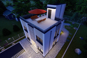 Three Storey Steel Frame House With 4 Bedrooms Model 226-081 - home design image 10 thumbnail