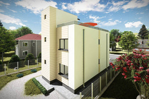 Three Storey Steel Frame House With 4 Bedrooms Model 226-081 - home design image 5 thumbnail