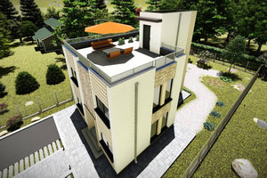 Three Storey Steel Frame House With 4 Bedrooms Model 226-081 - home design image 6 thumbnail