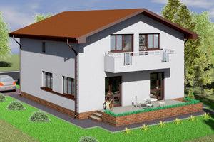 2 Story Steel Frame House With Three Bedrooms Model 235-005 - home design image 3 thumbnail