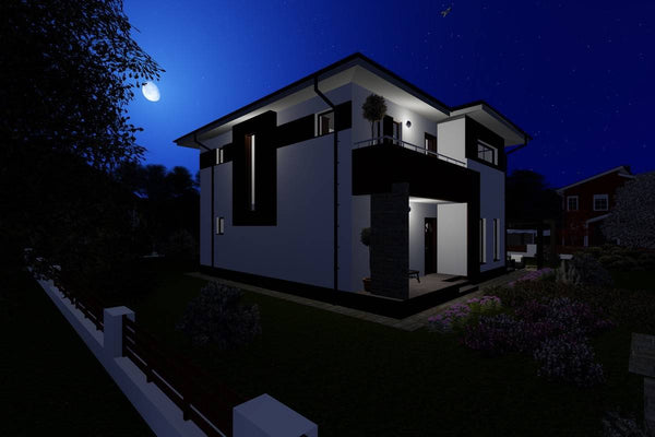 Two Story Steel Frame House With 3 Bedrooms Number 235-043 - modern exterior home image 10