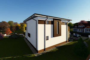 Two Story Steel Frame House With 3 Bedrooms Number 235-043 - modern exterior home image 7 thumbnail