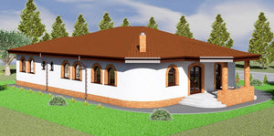 One Storey Steel Frame House With 3 Bedrooms Number 238-004 - modern house exterior 7 thumbnail