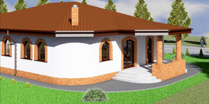 One Storey Steel Frame House With 3 Bedrooms Number 238-004 - modern house exterior 8 thumbnail