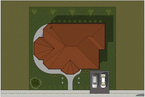 One Storey Steel Frame House With 3 Bedrooms Number 238-004 - house roof thumbnail