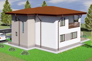 Two Storey Steel Frame House With 3 Bedrooms Model 241-003 - home design image 3 thumbnail
