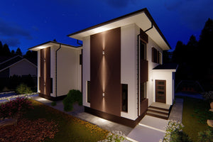 Two Story Steel Frame Duplex House With 4 Bedrooms 244-077 - home exterior design image 7 thumbnail