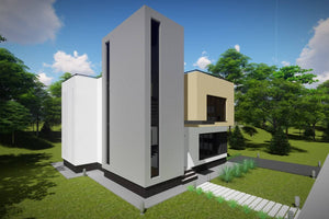 Two Story Steel Frame House With 3 Bedrooms Model 248-025 - home exterior design image 2 thumbnail