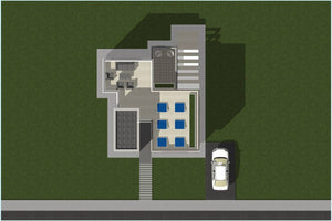 Two Story Steel Frame House With 3 Bedrooms Model 248-025 - house roof thumbnail
