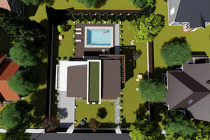 Two Storey Steel Frame House With 3 Bedrooms Model 248-057 - house roof thumbnail