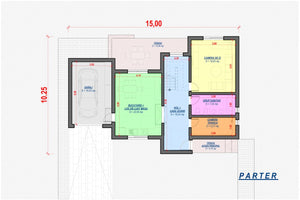 Two Storey Steel Frame House With 3 Bedrooms Model 248-057 - modern house plan 1 thumbnail