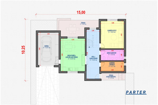 Two Storey Steel Frame House With 3 Bedrooms Model 248-057 - modern house plan 1