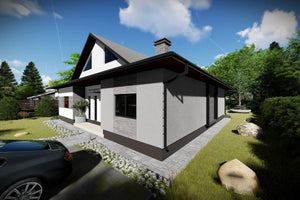 2 Story Steel Frame House With Three Bedrooms Number 249-048 - home design image 2 thumbnail