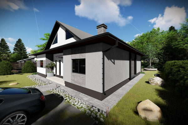 2 Story Steel Frame House With Three Bedrooms Number 249-048 - home design image 2