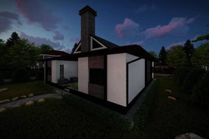 2 Story Steel Frame House With Three Bedrooms Number 249-048 - home design image 10 thumbnail
