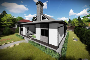 2 Story Steel Frame House With Three Bedrooms Number 249-048 - home design image 4 thumbnail