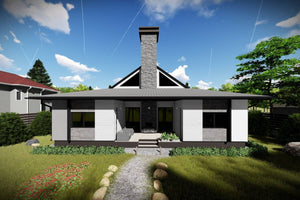 2 Story Steel Frame House With Three Bedrooms Number 249-048 - home design image 6 thumbnail