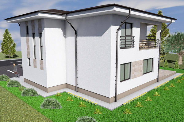 2 Storey Steel Frame House With Three Bedrooms Model 250-009 - house design picture 2