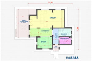2 Storey Steel Frame House With Three Bedrooms Model 250-009 - house floor plan 1 thumbnail