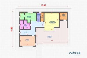 Two Story Steel Frame House With 3 Bedrooms Number 250-065 - house floor plan 1 thumbnail