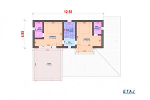 Two Story Steel Frame House With 3 Bedrooms Number 250-065 - house floor plan 2 thumbnail