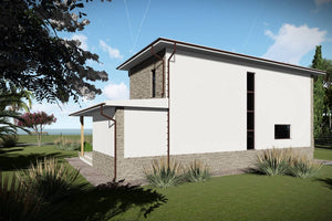 Two Story Steel Frame House With 3 Bedrooms Number 250-065 - modern home exterior picture 6 thumbnail
