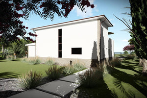 Two Story Steel Frame House With 3 Bedrooms Number 250-065 - modern home exterior picture 5 thumbnail