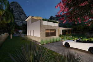 Two Story Steel Frame House With 3 Bedrooms Number 250-065 - modern home exterior picture 8 thumbnail