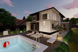 2 Story Steel Frame House With 3 Bedrooms Model 258-061 - home design picture 5 thumbnail