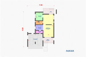 2 Story Steel Frame House With 3 Bedrooms Model 258-061 - house plan 1 thumbnail