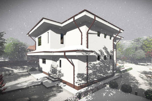 Two Story Steel Frame House With 3 Bedrooms Model 260-006 - modern style house exterior image 2 thumbnail