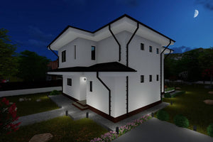 Two Story Steel Frame House With 3 Bedrooms Model 260-006 - modern style house exterior image 9 thumbnail