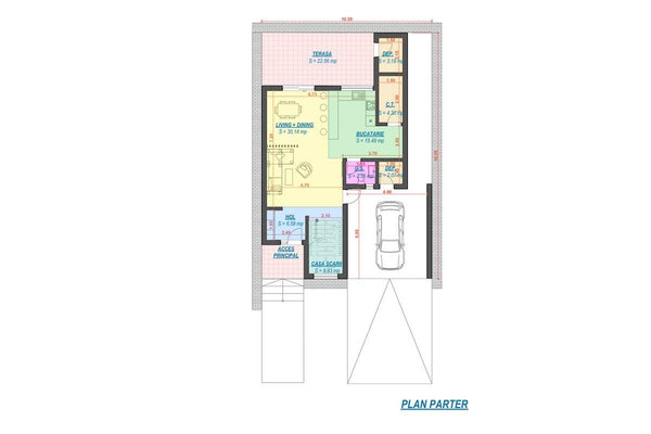 2 Storey Steel Frame House With 3 Bedrooms Model 265-052 - house floor plan 1