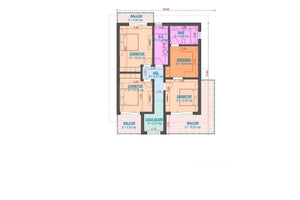 2 Storey Steel Frame House With 3 Bedrooms Model 265-052 - house floor plan 2 thumbnail