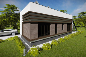 One Story Steel Frame House With Two Bedrooms Number 275-027 - house design picture 3 thumbnail