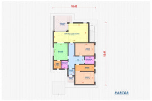 One Story Steel Frame House With Two Bedrooms Number 275-027 - modern home plan 1 thumbnail