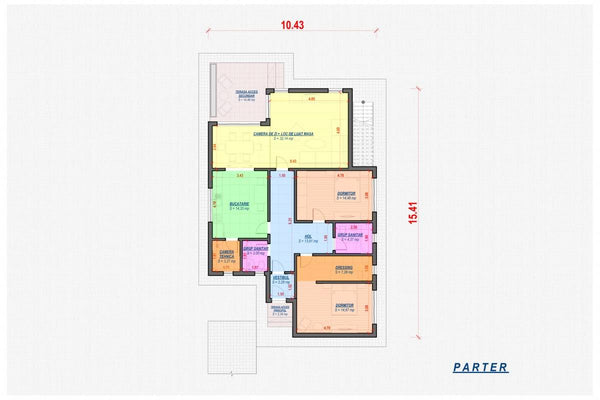 One Story Steel Frame House With Two Bedrooms Number 275-027 - modern home plan 1