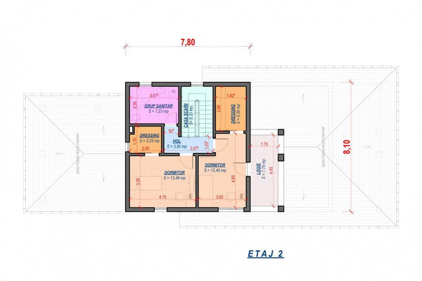 Three Story Steel Frame House With 3 Bedrooms Number 294-007 - house plan 3