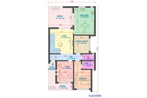 Two Story Steel Frame House With Five Bedrooms Model 303-051 - house floor plan 1