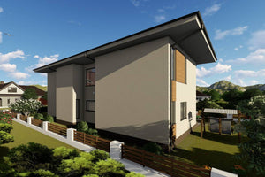 Two Story Steel Frame House With Five Bedrooms Model 303-051 - modern home exterior picture 6 thumbnail