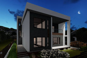 2 Story Steel Frame House With 5 Bedrooms Number 320-055 - modern home exterior image 9 thumbnail