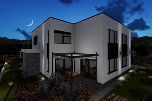 2 Story Steel Frame House With Three Bedrooms Number 334-062 - modern exterior house picture 10 thumbnail