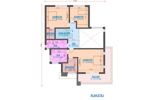 2 Story Steel Frame House With Three Bedrooms Number 334-062 - house plan 2 thumbnail