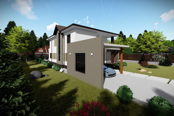 2 Floor Steel Frame House With 6 Bedrooms Number 340-060 - house design image 3