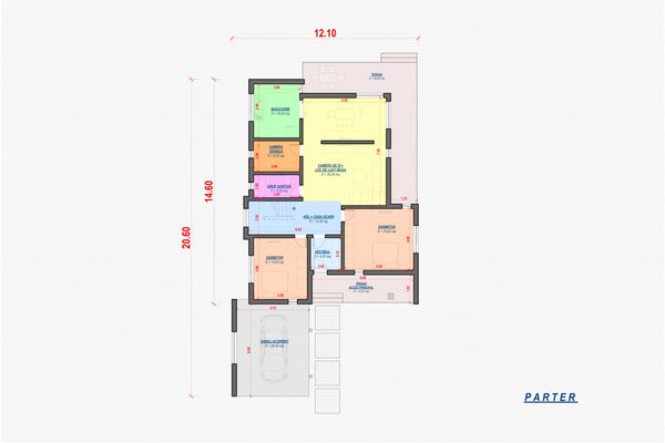 2 Floor Steel Frame House With 6 Bedrooms Number 340-060 - house floor plan 1